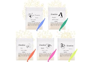 OFFCUP Tandgummiband, 500 stycken ortodontiska elastiska, ortodontiska gummiband med 5 stycken placerare för tandställningar för tandglapp, tandställningar, sneda tänder (blandning)