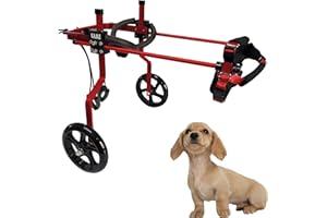 KAJILE Carrozzina Regolabile a 2 Ruote per Cani di Piccola Taglia,Taglia XS-2 per la Riabilitazione delle Zampe Posteriori,Altezza 22-29cm,Larghezza 11-15cm,Lunghezza 15-22cm