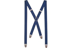 PIERROT Bretelles Homme Fines Made in France - Elastique Solide & 4 Pinces Ultra Fortes en X - Bretelles 2,5cm de Large Taille Ajustable Garantie à Vie