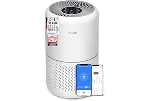‎LEVOIT LEVOIT Luftreiniger mit HEPA Luftfilter gegen 99,97 Prozent Schimmel Staub Pollen Tierhaare, Luftqualitäts-Feedback und Auto-Modus, CADR 240m³/h für Raucherzimmer, Air Purifier 22dB Schlafmodus Timer