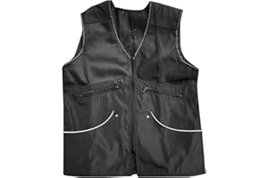 Gralara Gilet da addestramento per Cani Abbigliamento da addestramento per Cani Gilet Estivo Multifunzionale con Cerniera Cappotto Resistente Gilet da, Nero, io