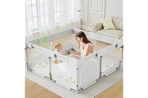 UGOZEE Baby Playpen for Babies and Toddlers,Play Pen for Indoors,Toddler Playpen for Apartment 47x47,Play Yard, 120x120cm Twins Baby Activity Fence