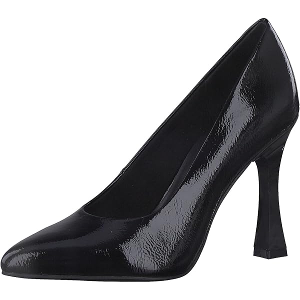 Marco Tozzi Damen Pumps Mit Ketten-Detail - Spitzer Zeh, 8,5 Cm Stiletto Absatz, Normalweite (schwarz/grün/beige)