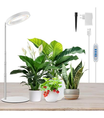Pflanzenwachstumslicht Ring LED Vollspektrum - 3-Farben Pflanzenlampe Fr  Zimmerpflanzen | Grow Light Ring Mit Timer &