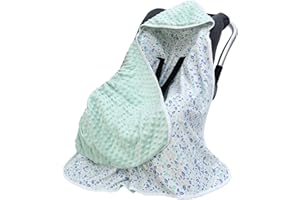 amo nenes Coperta per ovetto, 90 x 90 cm, 100% cotone, per tutte le stagioni, universale, per passeggino, colore: verde