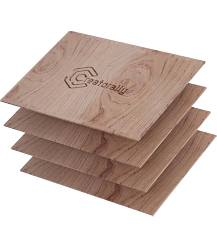 Creatorally 4 Stuks A4 Onafgewerkt Hout, 11,8x8,46x1/8'' Blanco Houten Plank Voor Lasergravure Snijden Doe-het-zelf Ambachten, Modellering Pyrografie(A4-Zwarte Walnoot