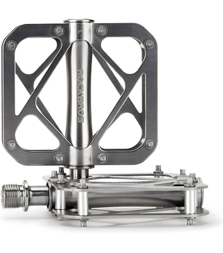 Pédales Vélo Carbone ROCKBROS - 3 Roulements Scellés | Léger Plateforme Plate | Pour Cyclisme