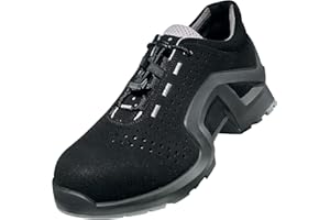 Uvex 1 x-tended Support Halbschuh, Sicherheitsschuhe S1 P SRC, Arbeitsschuhe für Damen & Herren, Schwarz/Lime