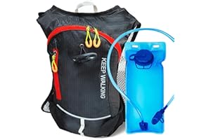 ALLILUYAA Trinkrucksack Laufen, Rucksack mit Trinkblase, Wasserdichtes und Verschleißfestes Material, 1L Trinkrucksack,Fahrradrucksack für Laufen Fahrrad Herren Damen