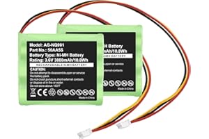 ASUNCELL Lot de 2 batteries de rechange 3000 mAh 50AA5S pour Tonies TonieBox Musicbox Soundbox, batteries de rechange compatibles avec Toniebox (3,0 Ah, 3,6 V, NiMH)