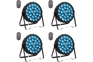 DELIBANG 4PCS 216W LED Par Strahler, 27 x 8W RGBW LED Par Scheinwerfer Bühnenlicht DMX512 Discolicht Partylicht für Party, Bar, Weihnachten, Halloween, Hochzeit