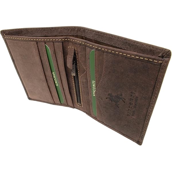 Porta Tessere In Pelle Visconti - 2 Tasche Trasparenti 7x10cm Nero - Foto 2