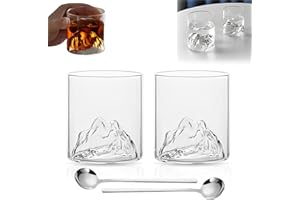 Xiuyer 2 PCS Verre a Shooter Verres à Liqueur Verre a Rhum à Shot a Vodka a Whisky Personnalisable Double Paroi 300ml Livré avec cuillère pour les garçons et les filles