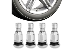 YSOOUA 4 STK Metallventile für Alufelgen Universal Metallventile Reifenventil Auto Metallventil 11,3mm Neu Silber Felgen Ventile für Auto,Motorrad und Fahrradreifen