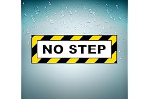 AKACHAFACTORY Akacha Aufkleber für MacBook / Auto, Flugzeug, Motiv Schild „No Step“