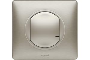 LEGRAND - Interrupteur Connecté à Option Variateur pour Installation Céliane With Netatmo - Interrupteur à Câbler - Avec Plaque - Métal Titane