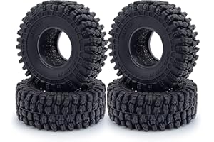 Runup 4 Stück 2,5 cm weiche Gummireifen, 24 x 58 x 22 mm, Rock Terrain für 1/18 RC Micro Crawler Auto Axial TRX4M Teile Upgrade (Stil B)