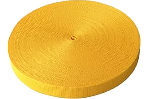 ‎SCHNOSCHI Schnoschi Gurtband Polypropylen 10 Meter lang – viele Verschiedene Breiten und Farben 10mm 15mm 20mm 25mm 30mm 40mm 50 mm (dottergelb, 10 mm)