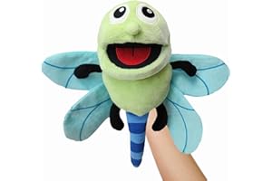 LOMTRATS Marionetas de Mano de Insectos para niños,Incluye Abejas, Mariposas, libélulas, etc. con Bocas Abiertas móviles, Contar Cuentos,Regalos de cumpleaños