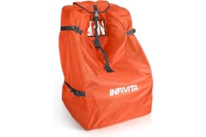 INFIVITA Torba podróżna na fotel samochodowy, wodoodporna torba na siedzenie samochodowe do samolotu, tkanina Oxford 600D, trwała, torba podróżna na fotel samochodowy, do samolotu, z pokrowcem, na