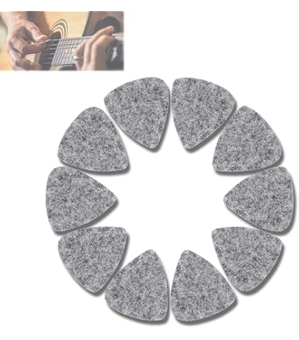 Plettri In Feltro Per Chitarra E Ukulele - 10 Pezzi, Morbidi, Suono Caldo, Per Principianti E Esperti - Foto 5