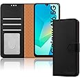 iCatchy for Samsung A16 Case – Leather Wallet Cover, Book Flip Folio with Kickstand, Magnetic Closure, RFID Blocking, Shockproof Protection for Galaxy A16 5G / A16 (Black)