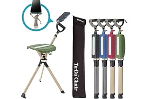 STEP2GOLD Ta-Da Chair Série 2 Pro - Canne de Marche avec siège, Cadre léger en Aluminium, Tabouret Pliable Robuste (jusqu'à 136 kg), Facile à Plier, idéal pour la randonnée et l'extérieur - Ajustable