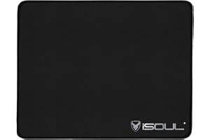 iSOUL Mouse Pad, Mice Pad with Non-Slip Rubber Base, Mouse Mats for Computers Durable Stitched Edges, Neoprene Smooth Surface for Laser and Optical Mouse Mat, Black