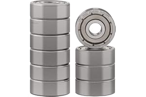 XiKe 625ZZ Roulements à billes à double étanchéité 5x16x5mm Acier chromé et Prélubrifié, 625-2Z Roulement à billes miniature, paquet de 10.