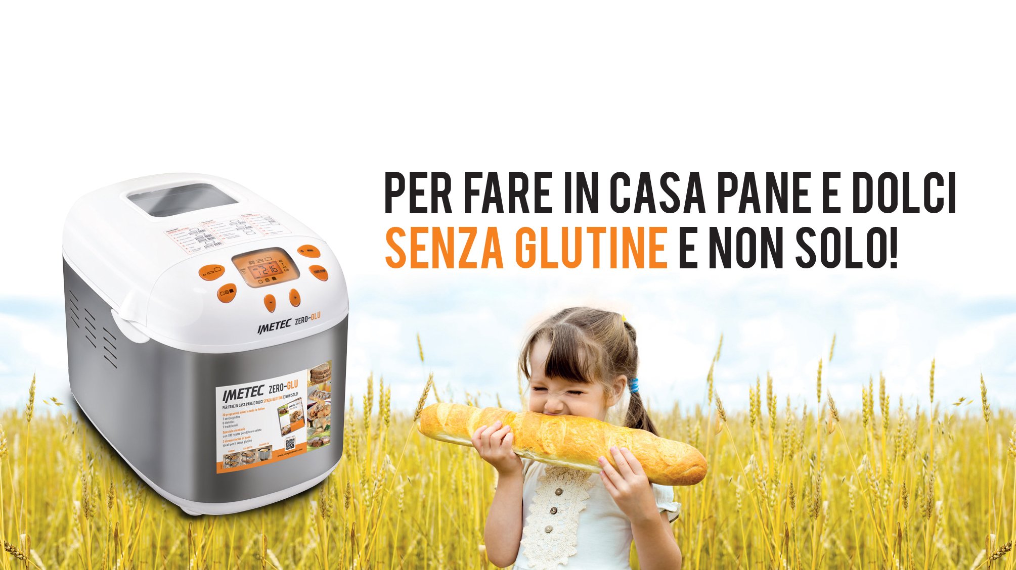 Imetec Zero glu Macchina Pane, 920 W, fino a 1 kg di pane, Plastica, Bianco - immagine 12