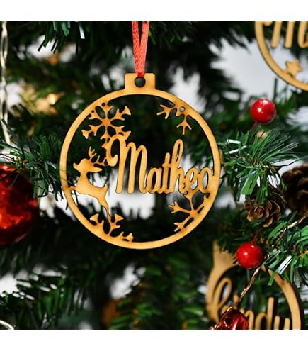 Boule De Noël Personnalisée Football Avec Prénom Et Année - Décoration En Résine Peinte Main - 9