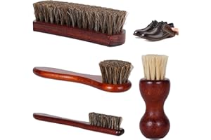 ALONK 4 Stück Schuhbürste Set, Wildleder Schuhputzbürste, Lederschuhe Schuhputzsets