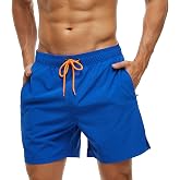 EDOTON Men's Swim Trunks with Zipper Pocket Waterproof Dry Quick Swim Shorts with Adjustable Drawstring