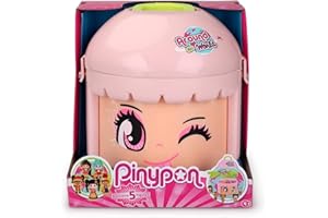 Pinypon - Édition limitée Pinypon du Monde, 5 figurines de différents pays, inclus plateau, compartiment pour ranger accessoires et poupée, fascilement transportable