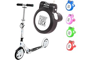 SCOOT LOCK® Antivol portable à combinaison et antivol pour vélo - Câble micro Trunki Segway Birdie Ozbozz EVO Stoy - Pour enfants et adultes (Noir)