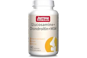 Jarrow Formulas, Glucosamine Chondroitin MSM, 240 Capsules, Testé en Laboratoire, Sans Gluten, Sans Soja, Sans OGM