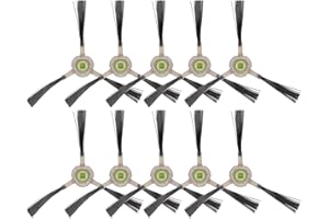 BRUVISH (10 Stück) Seitenbürste kompatibel mit Lefant M210B M213S M210S M210 M213 M210 Pro M210P, OKP Life K2 K3 K3A K4 K5, Seitenbürsten-Set für Roboterstaubsauger, Ersatzteil-Seitenbürsten-Zubehör-Set