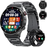 LIGE Akıllı Saat Erkek Bluetooth Telefon Aramaları 1,43'' AMOLED Daima A&ccedil;ık Ekran Erkek Akıllı Saat Android ve iOS 100+ Spor 