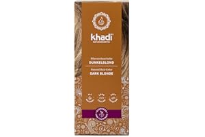 khadi CIEMNY BLOND roślinna farba do włosów, koloryzuje włosy na chłodny, popielaty ciemny blond, bez zawartości czerwieni, w 100% roślinna, naturalna i wegańska, kosmetyk naturalny, 100g