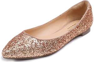 Feversole Ballerina in Paillettes Luccicanti Colorata con Cuscino in Memory Foam per amaretti da Donna