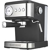 BLACK+DECKER BXCM1001IN 1100W 10-Cup 15 Bar Expresso Coffee Maker | 1.5L Water Tank Capacity | Anti-Drip Feature | Auto Keep-Warm Function | 2-year Wa