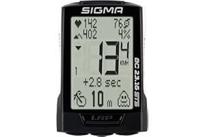 ‎SIGMA Sigma Sport BC 23.16 STS White | Fahrradcomputer mit Fahrrad-, Höhen- und Herzfrequenz Funktionen, Trittfrequenz hoher Log Kapazität Weißer Fahrradtacho einfacher Bedienung, 02316