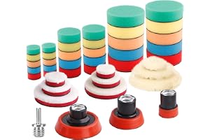 SPTA Poleringssvamp, SPTA 43 st poleringssvampar 30mm, 50mm, 80mm bil Polierschwamm Set, Poleringspad Set Poleringset Polerin