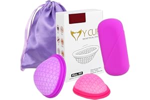 ‎CTDMJ 2 Coupes disque menstruel (S et L) coupe plate, réutilisable, silicone de qualité médicale, Hygiène et soins féminins, Coupe Menstruelle, tampons, alternatives aux tampons