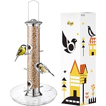 Premium Vogelfutterspender Aus Metall – Eichhörnchensicher Mit 4 Sitzstangen & 0,9 Kg Fassungsvermögen