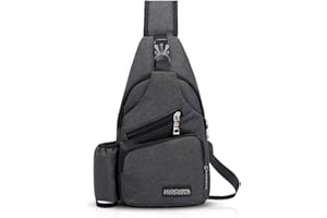 FANDARE Uomo Monospalla Donna Zaino Monospalla Borsa a Tracolla Borsa Sportiva Sling Bag, Crossbody Bag per Viaggio, sport, campeggio,Ciclismo,Alpinismo Impermeabile Poliestere