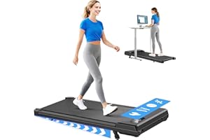 TVDUGIM Walking Pad with 5% Incline, 3 In 1 Under Desk Treadmill for Home and Office, Portable Treadmill with LED Display, Remote Control,Installation Free