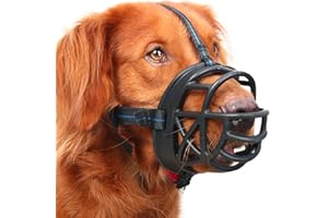 Mayerzon Maulkorb für Hunde, aus atmungsaktivem Silikon, für Anti-Bellen und Anti-Kauen