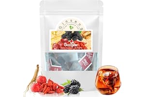 DONGCILL 20 Beutel Ginseng Five Treasures Tee Nierentee, Ginseng TEe, GinSeng Wolfsbeeren Tee, Herbal Kidney Detox TEa, GInseng Goji Beeren Tee für Man and Women