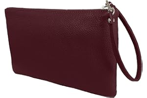 JOPHY & CO. Pochette à main en cuir véritable avec cordon unisexe (cod. 5250)